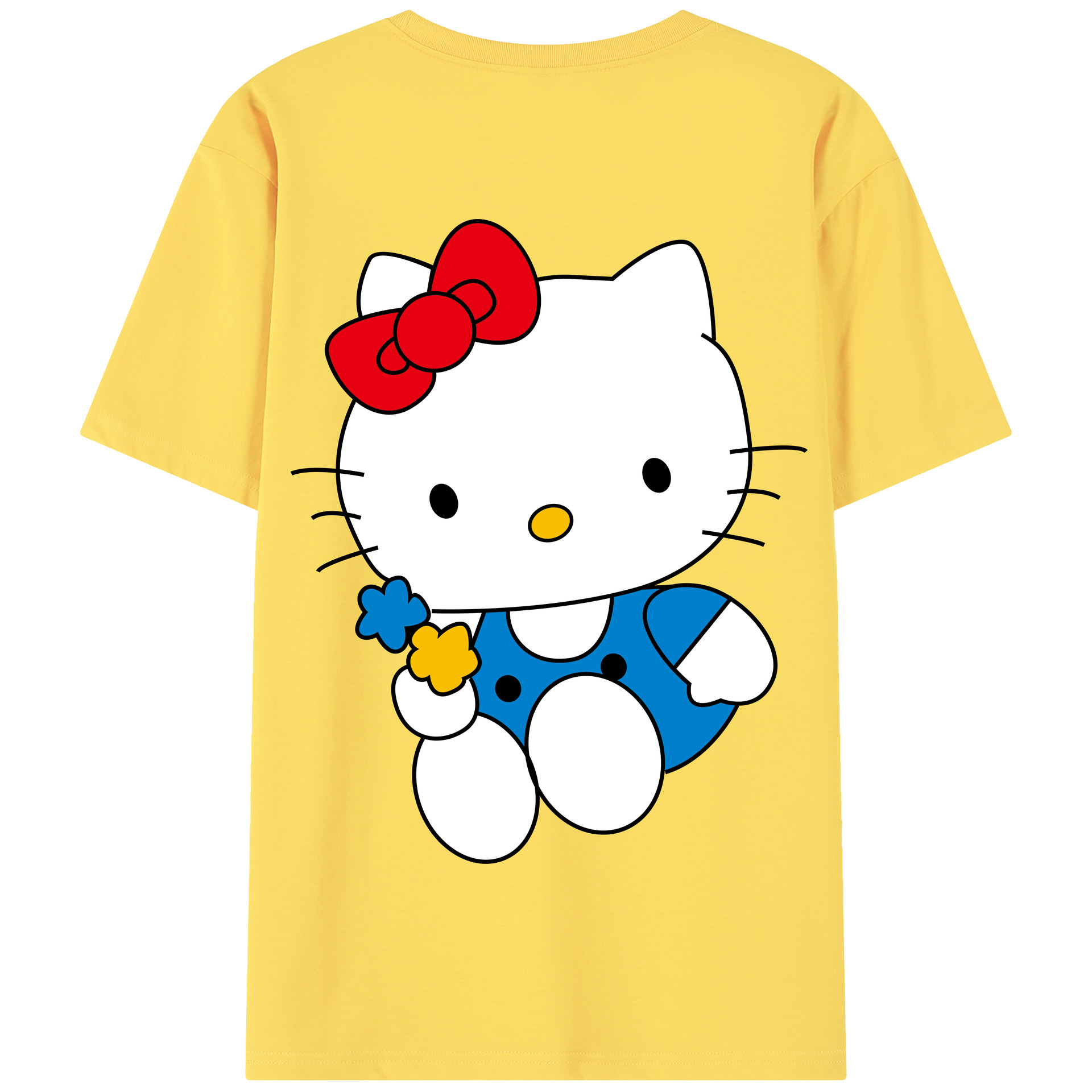 （画像用） Hello Kitty ハローキティ 綿100％半袖Tシャツ（背面プリント）