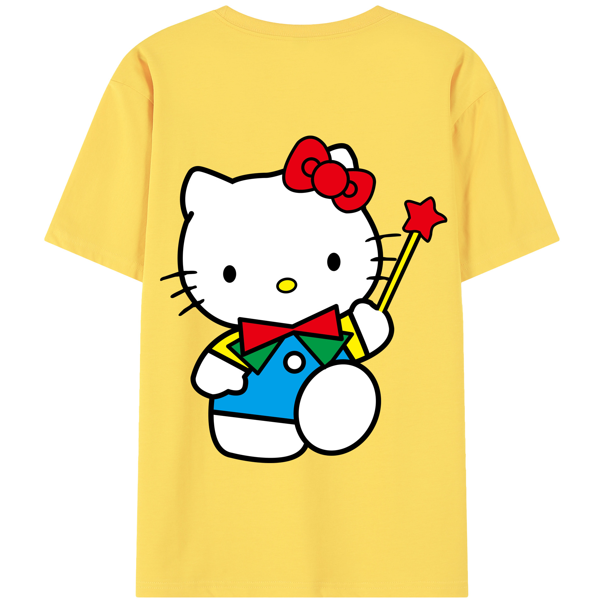 （画像用） Hello Kitty ハローキティ 綿100％半袖Tシャツ（背面プリント）