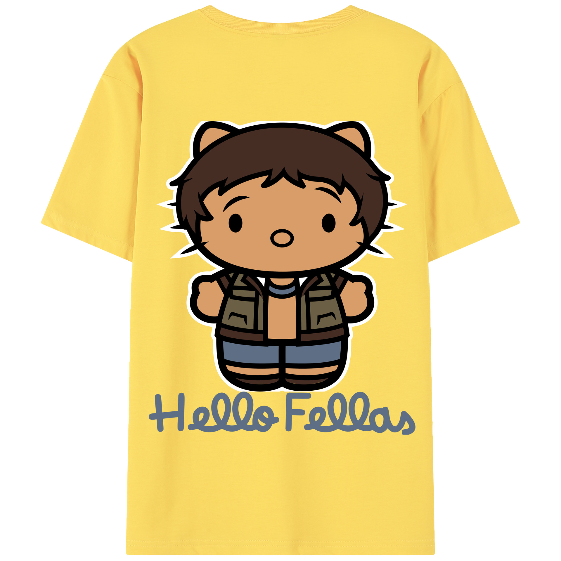 （画像用） Hello Kitty ハローキティ 綿100％半袖Tシャツ（背面プリント）