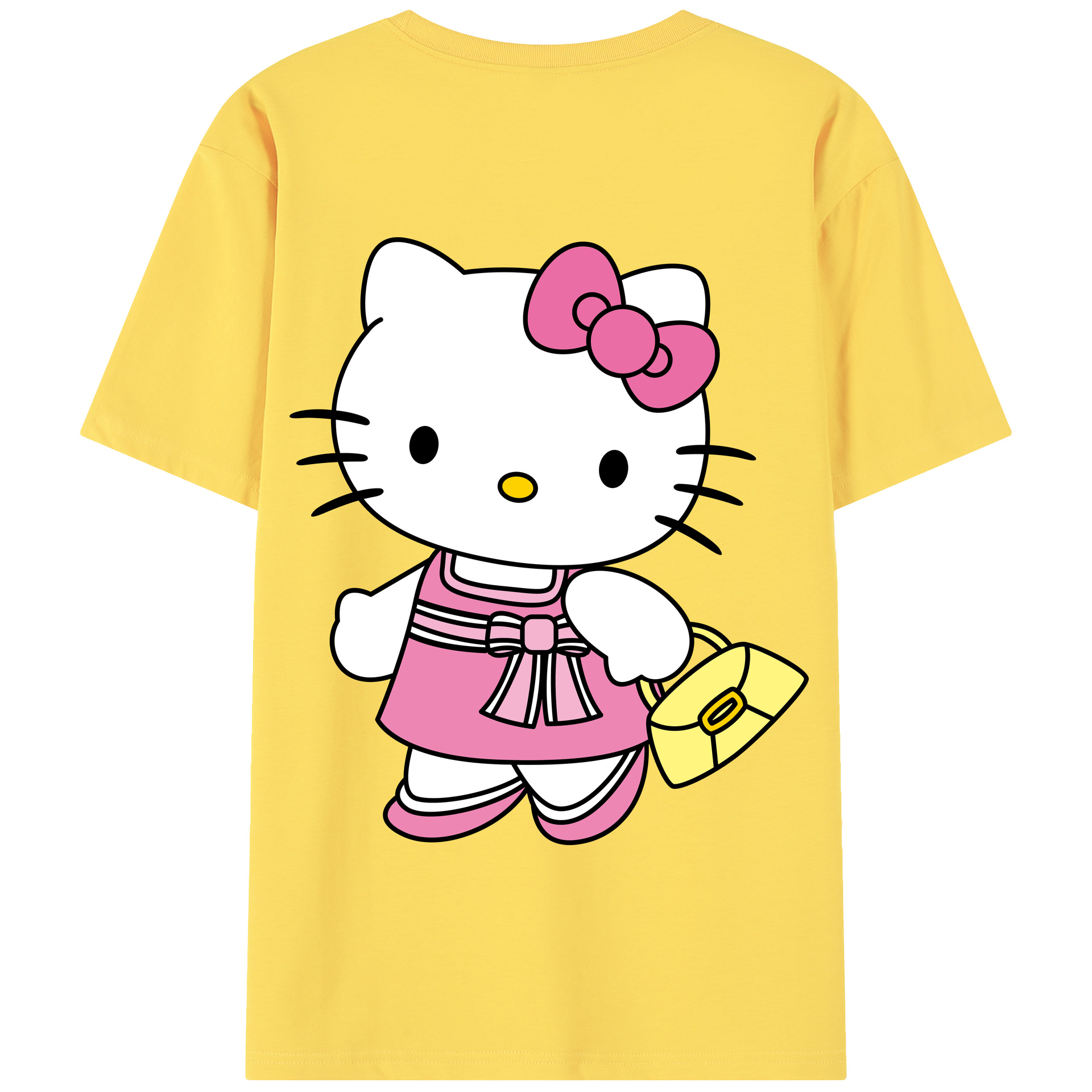 （画像用） Hello Kitty ハローキティ 綿100％半袖Tシャツ（背面プリント）