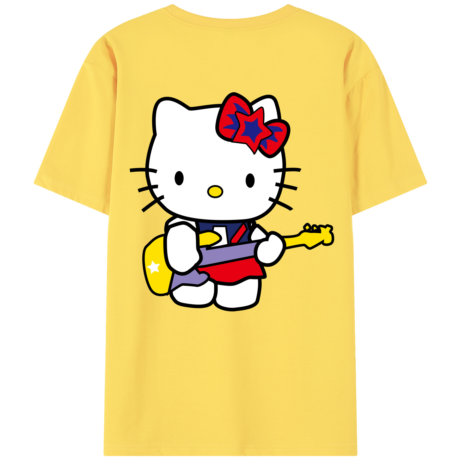 （画像用） Hello Kitty ハローキティ 綿100％半袖Tシャツ（背面プリント）